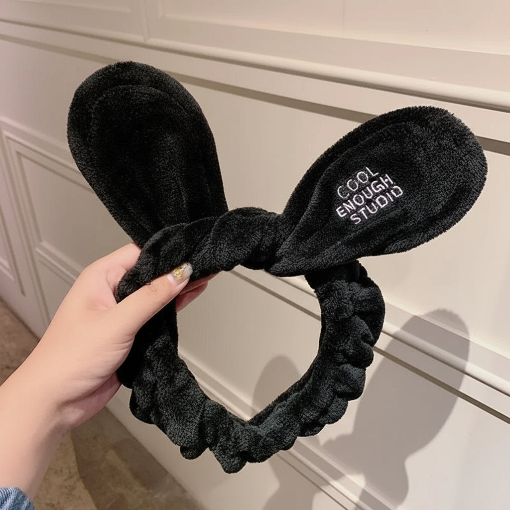 Bandeau Doux pour Soins Visage – Style Baddie Chic avec Nœud ou Oreilles