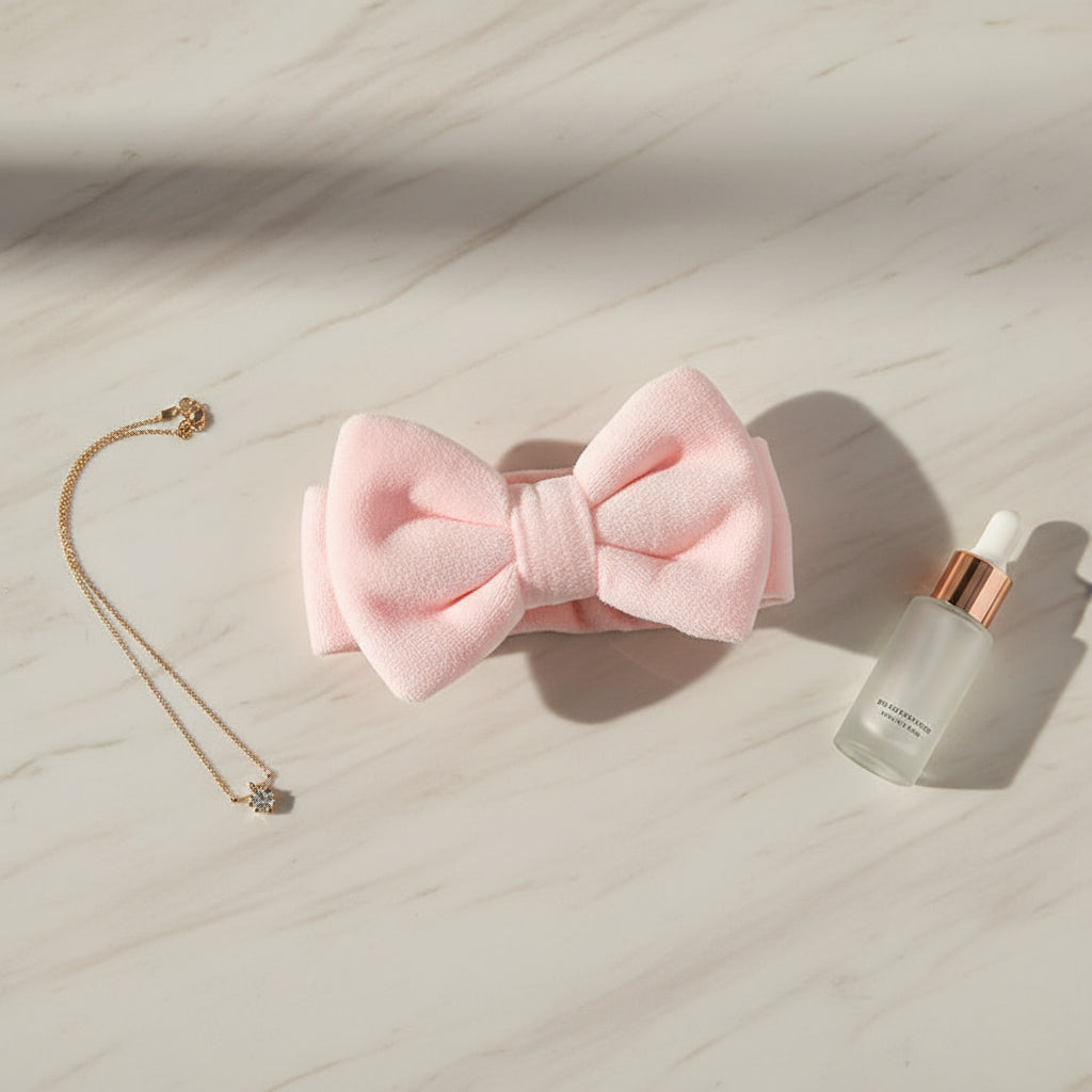 Bandeau Doux pour Soins Visage – Style Baddie Chic avec Nœud ou Oreilles