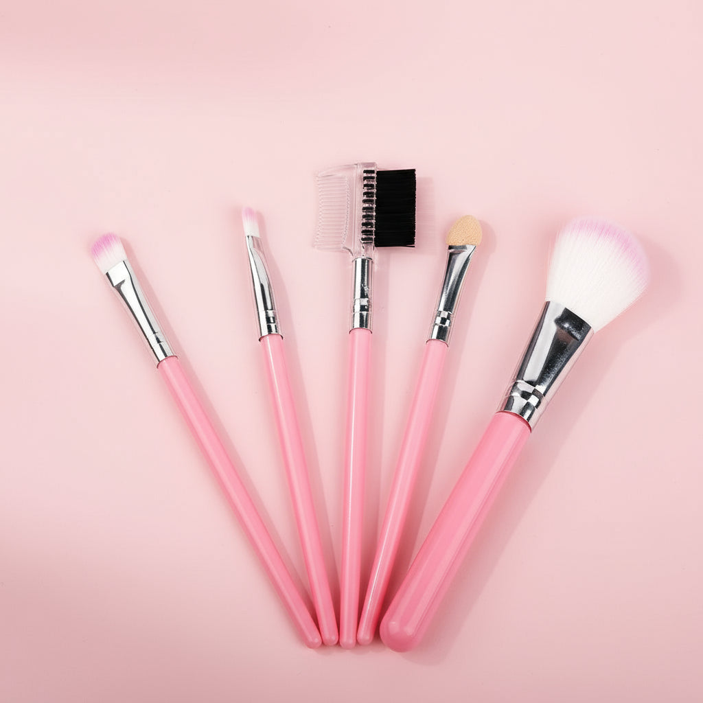 Set de Pinceaux de Maquillage 5/7/11 Pièces – Poudre, Fond de Teint, Fard à Paupières et Blush
