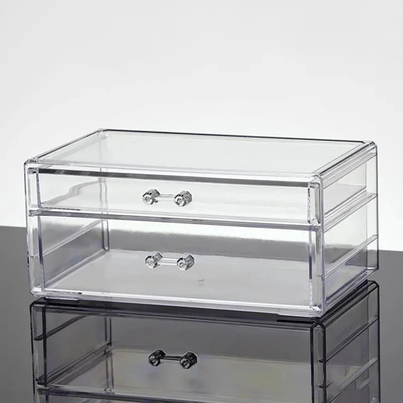 Organisateur Transparent à Tiroirs – Rangement Maquillage, Bijoux et Cosmétiques