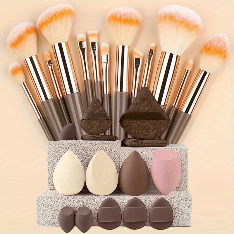Kit de Pinceaux Maquillage Professionnel 8 à 29 Pièces – Doux & Polyvalents