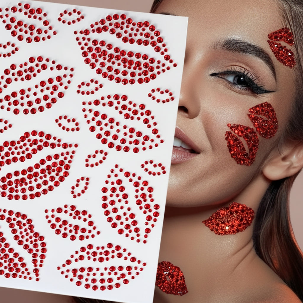 Plaquette de 900 Strass Visage Arc-en-Ciel – Autocollants