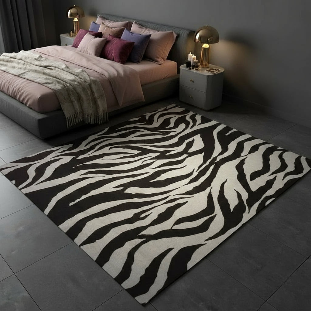 Tapis zébré coloré 3D