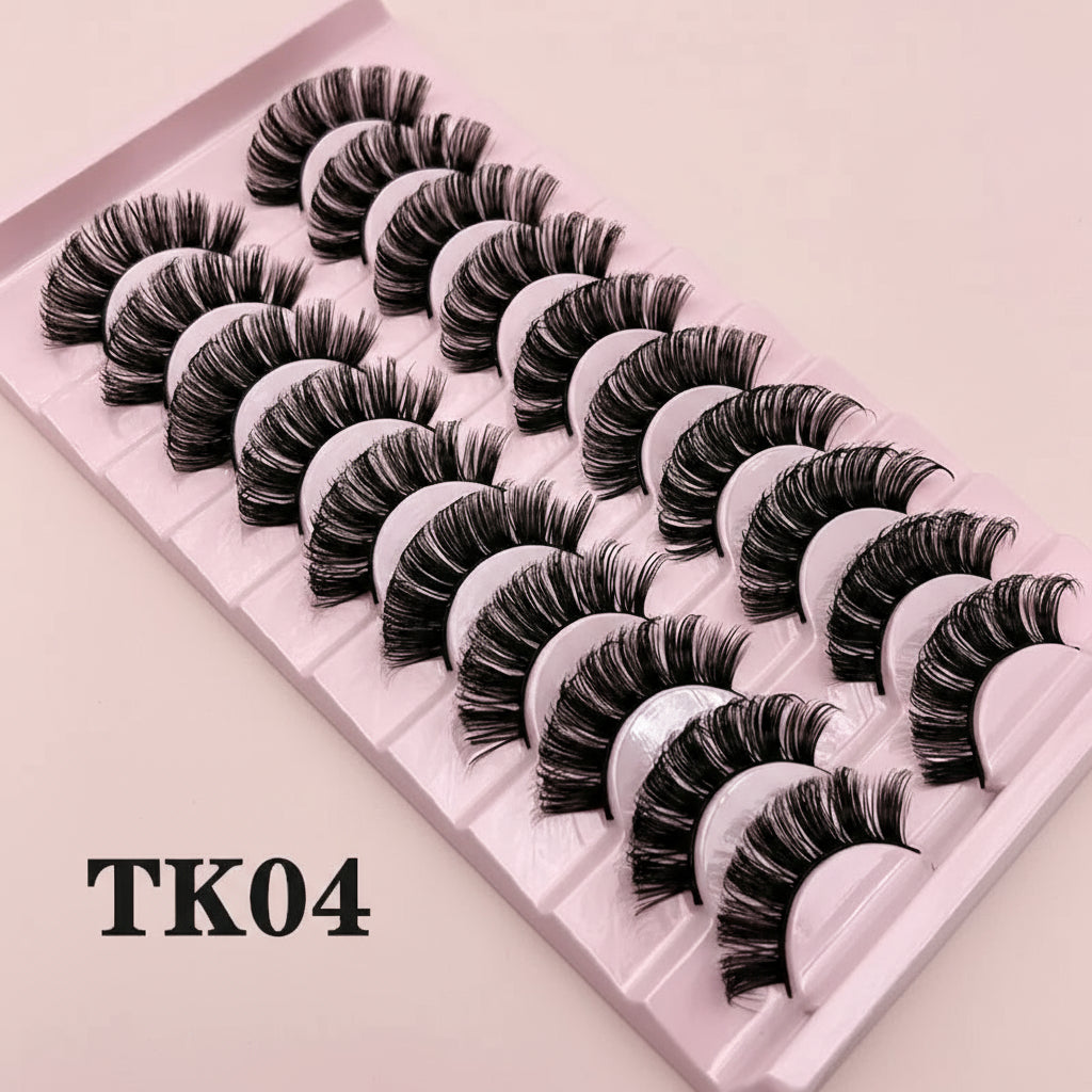 Volume Russe 3D – 10 Paires Effet Fluffy Croisé