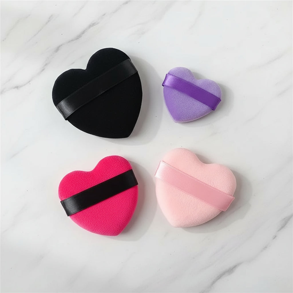 Éponge Maquillage Velours Coeur – Douce & Confortable