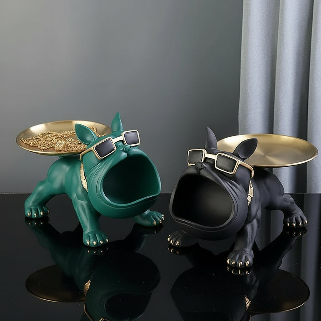 Sculpture Bulldog  – Boîte de rangement clé et décoration design