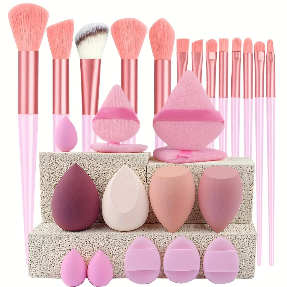 Kit de Pinceaux Maquillage Professionnel 8 à 29 Pièces – Doux & Polyvalents
