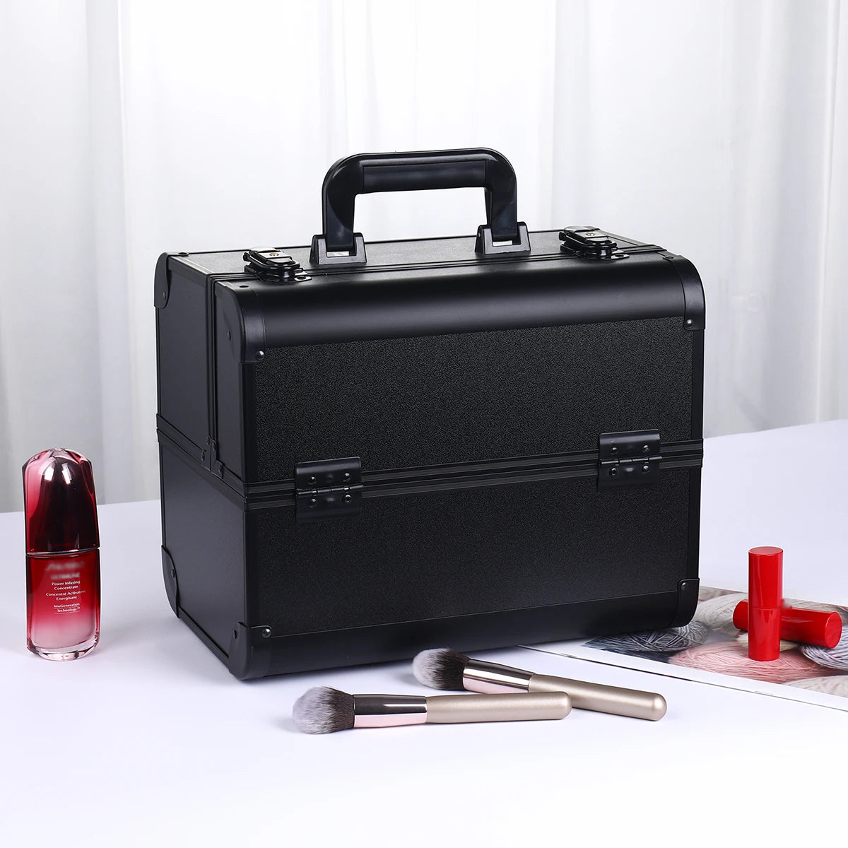 Mallette Maquillage Professionnelle – Boîte Portable en Aluminium
