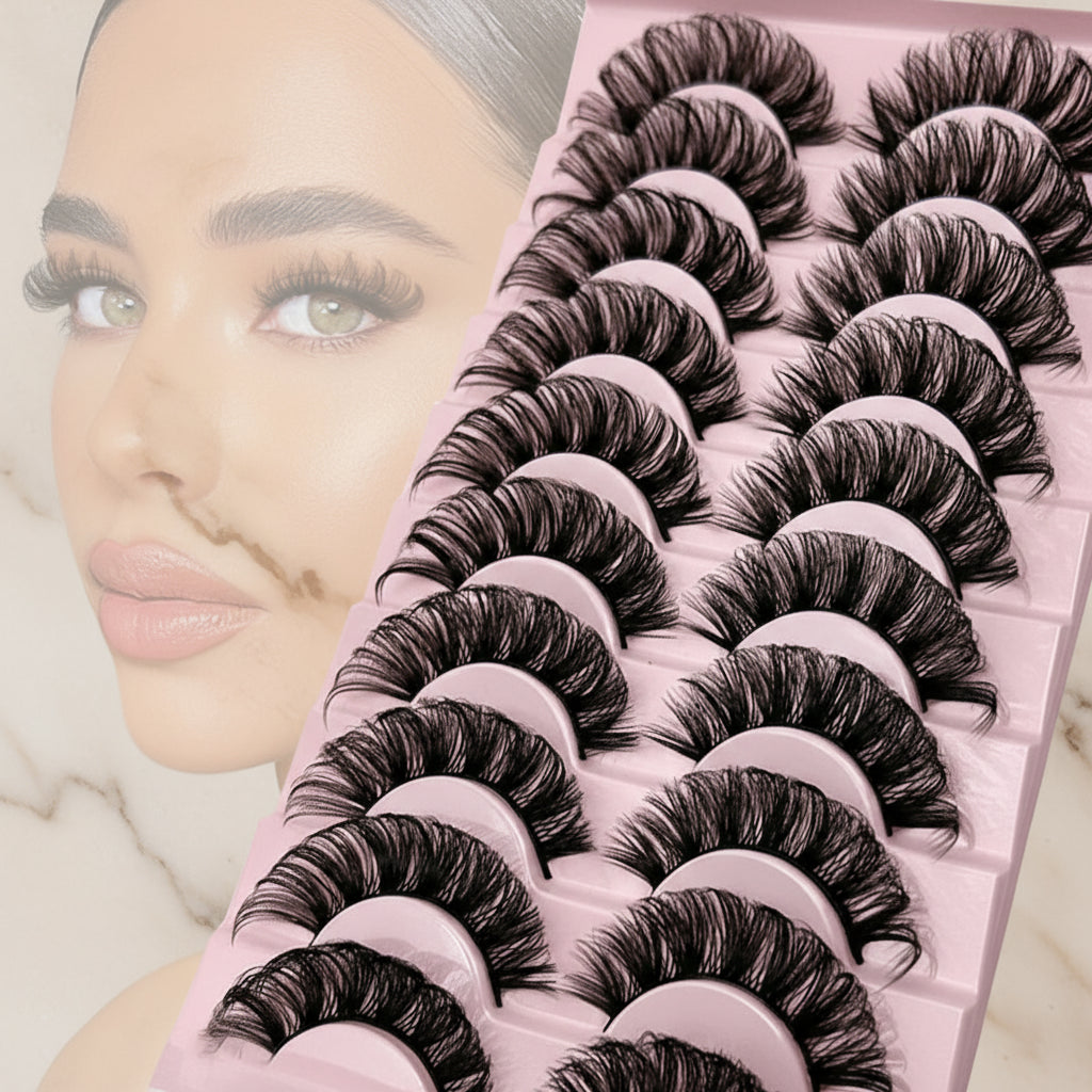 Volume Russe 3D – 10 Paires Effet Fluffy Croisé