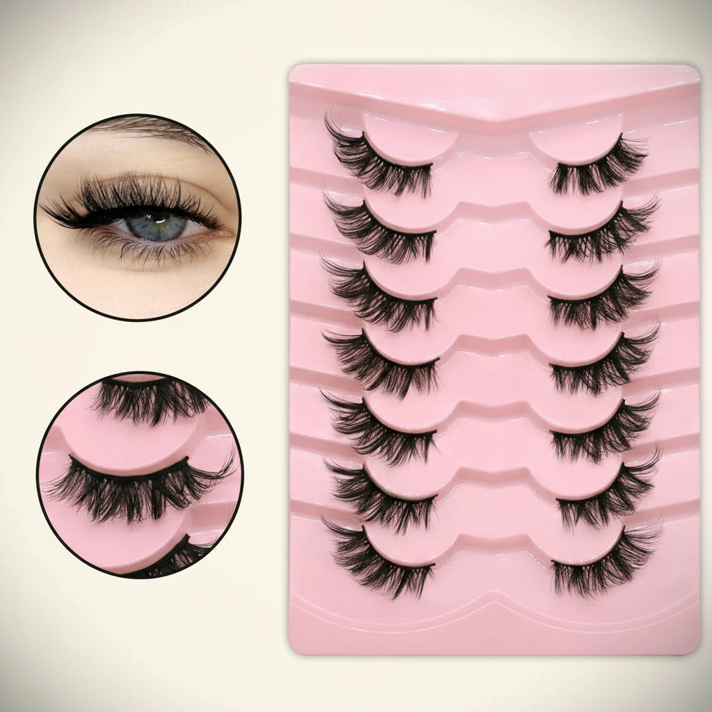 Faux Cils – Effet Wispy & Bande Transparente