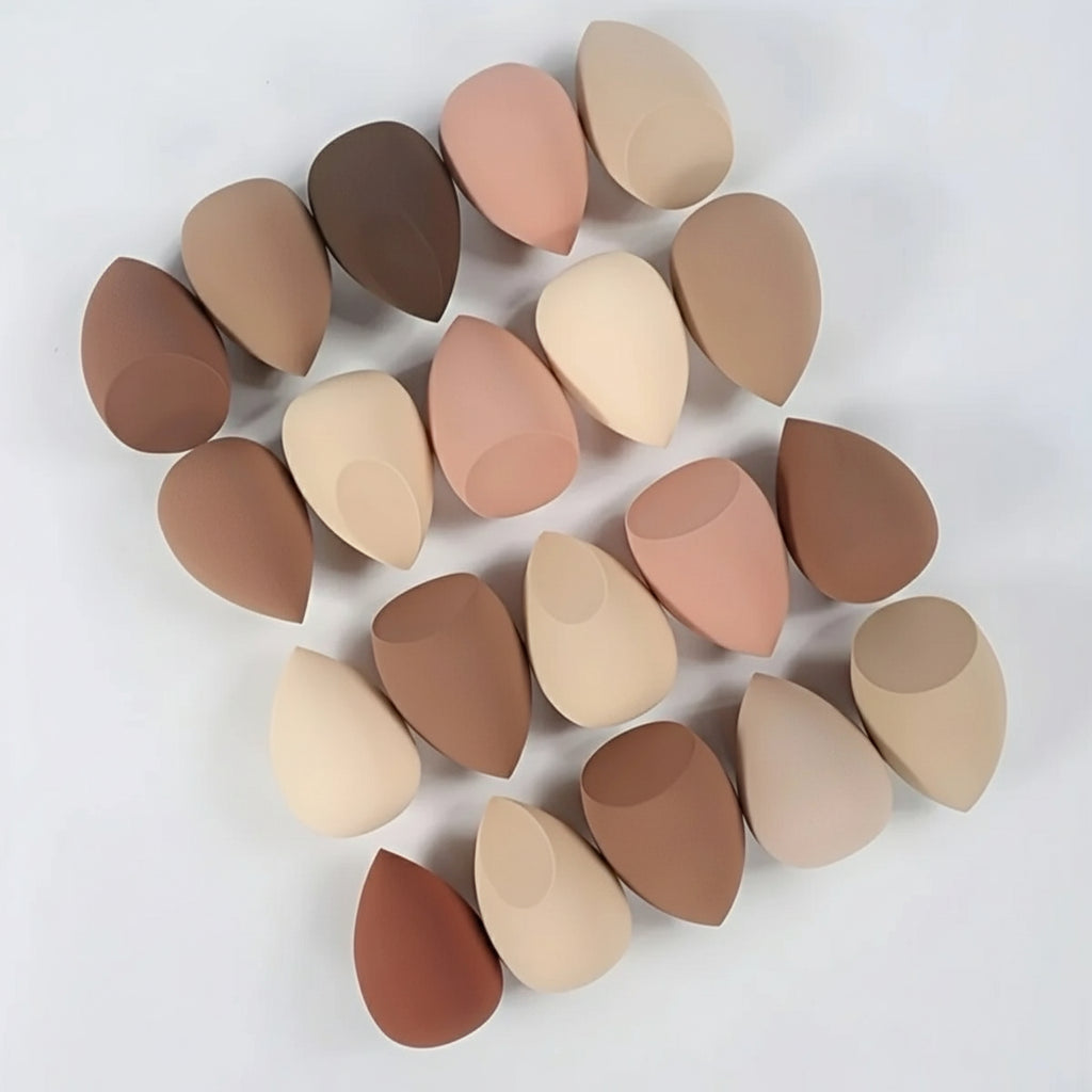 Lot 1/5/13 Éponges de Maquillage Marron Ultra-Douces – Blenders Beige pour Fond de Teint, Poudre et Blush – Adaptées à Tous Types de Peau