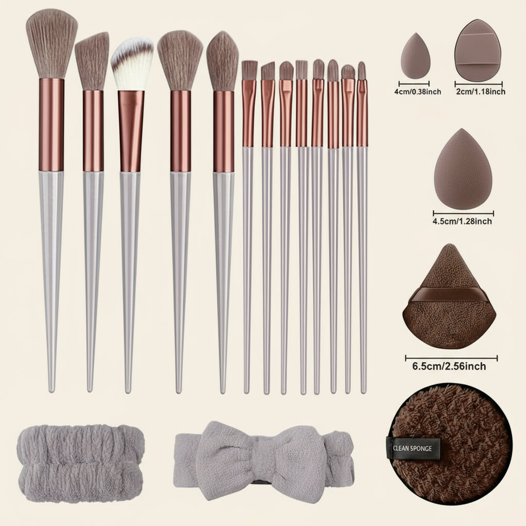 Ensemble Complet de Pinceaux de Maquillage 33 pièces –  | Poils Synthétiques Ultra-Doux