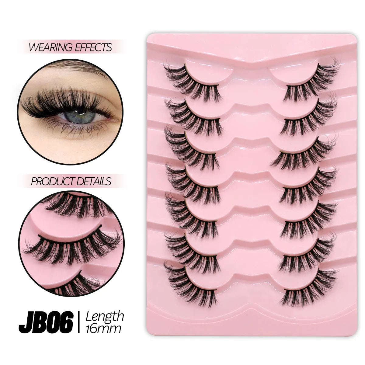 Faux Cils – Effet Wispy & Bande Transparente