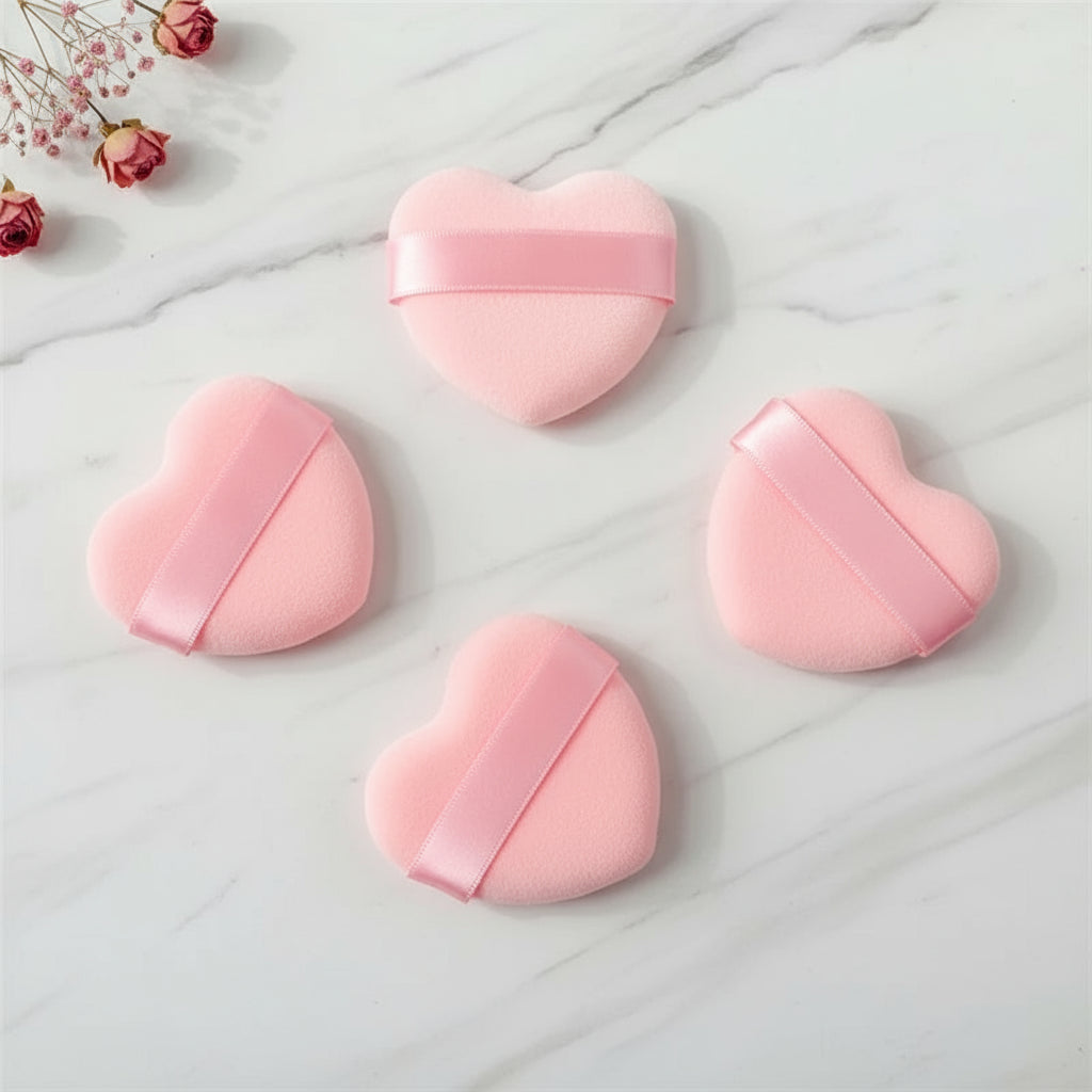 Éponge Maquillage Velours Coeur – Douce & Confortable