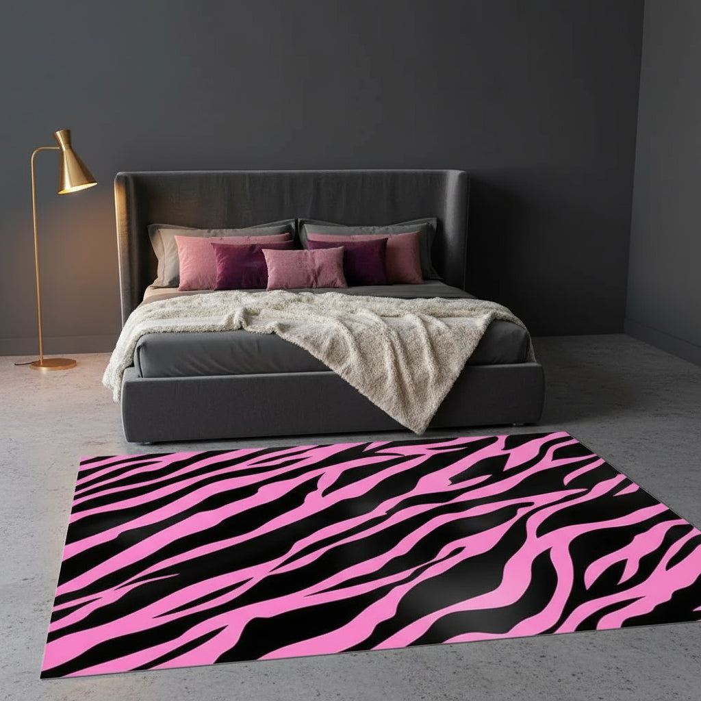 Tapis zébré coloré 3D