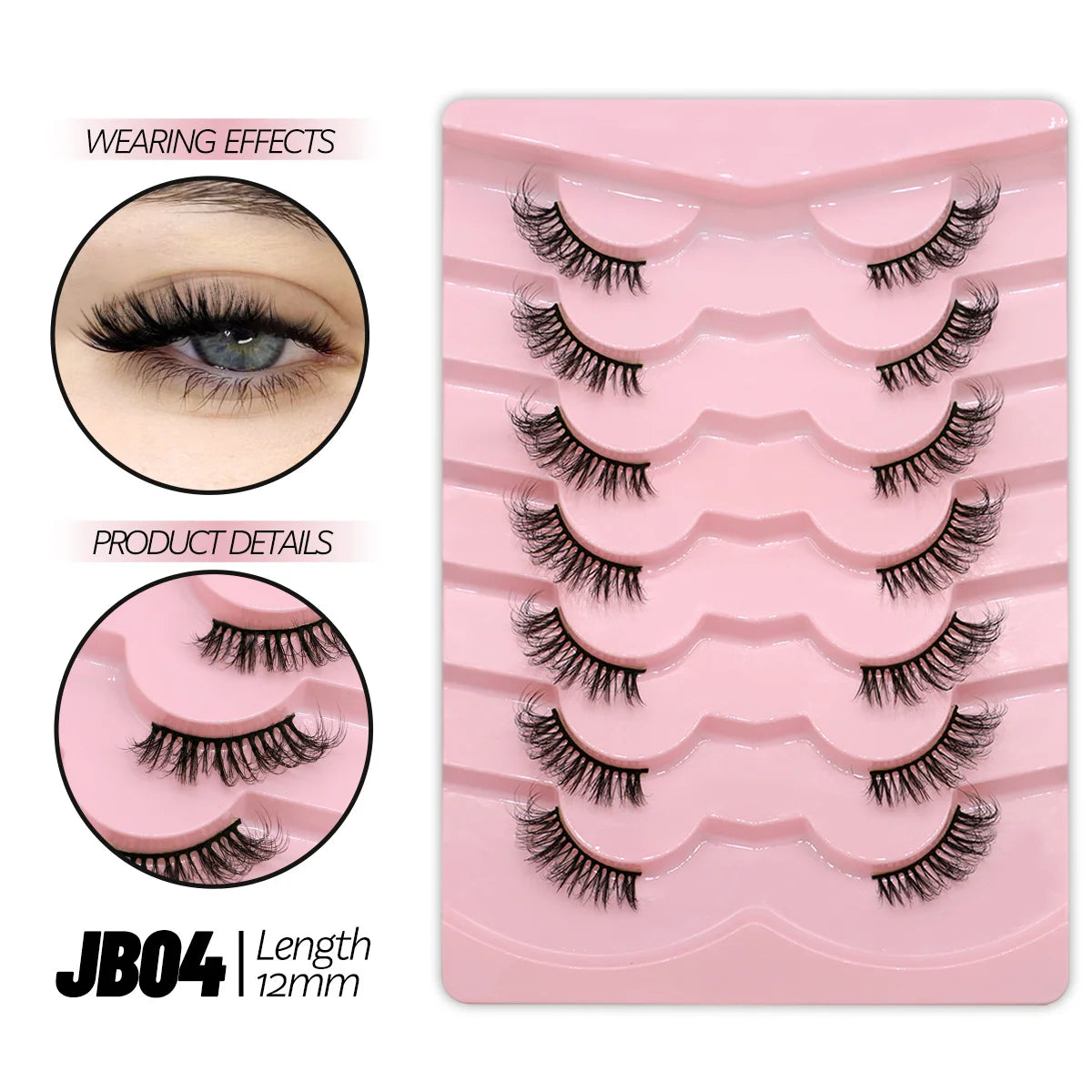 Faux Cils – Effet Wispy & Bande Transparente