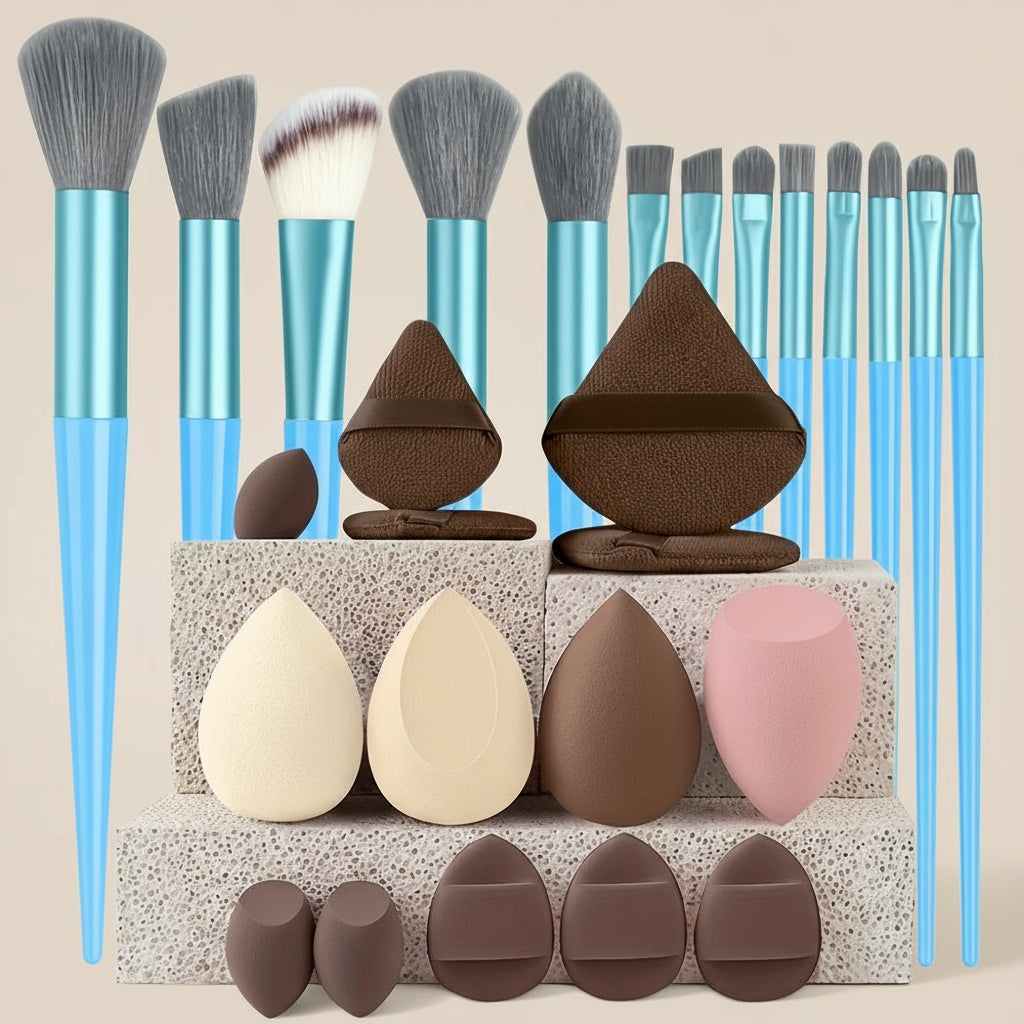 Kit de Pinceaux Maquillage Professionnel 8 à 29 Pièces – Doux & Polyvalents