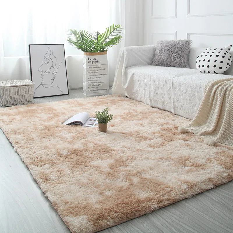 Tapis blanc duveteux épais – Déco douce