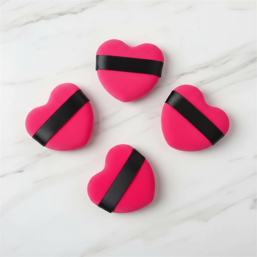 Éponge Maquillage Velours Coeur – Douce & Confortable