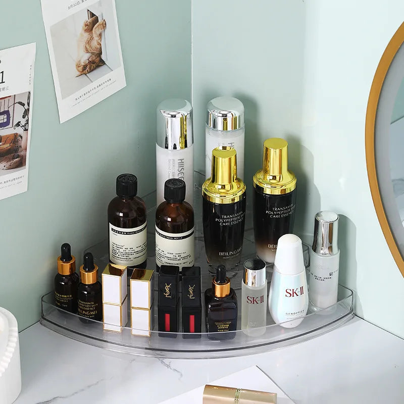 Étagère de Bureau pour Parfums et Cosmétiques – Organisateur d’Angle