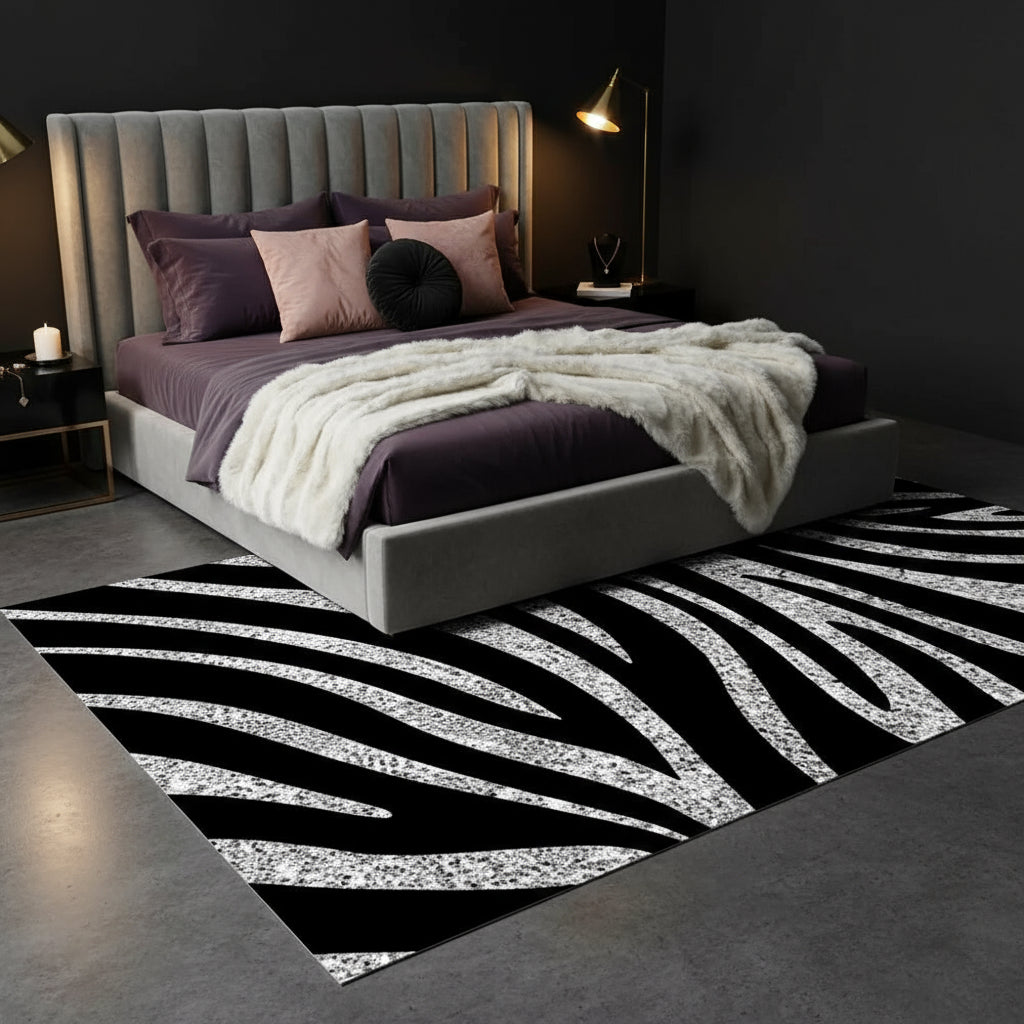 Tapis zébré coloré 3D