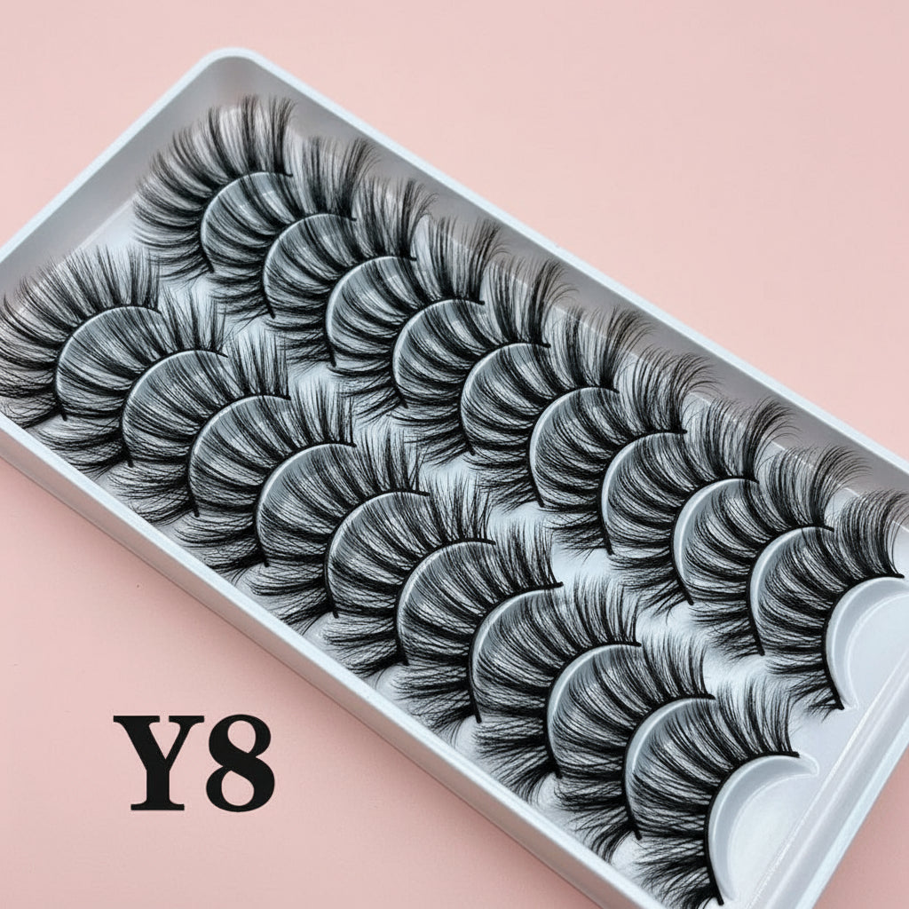 Volume Russe 3D – 10 Paires Effet Fluffy Croisé