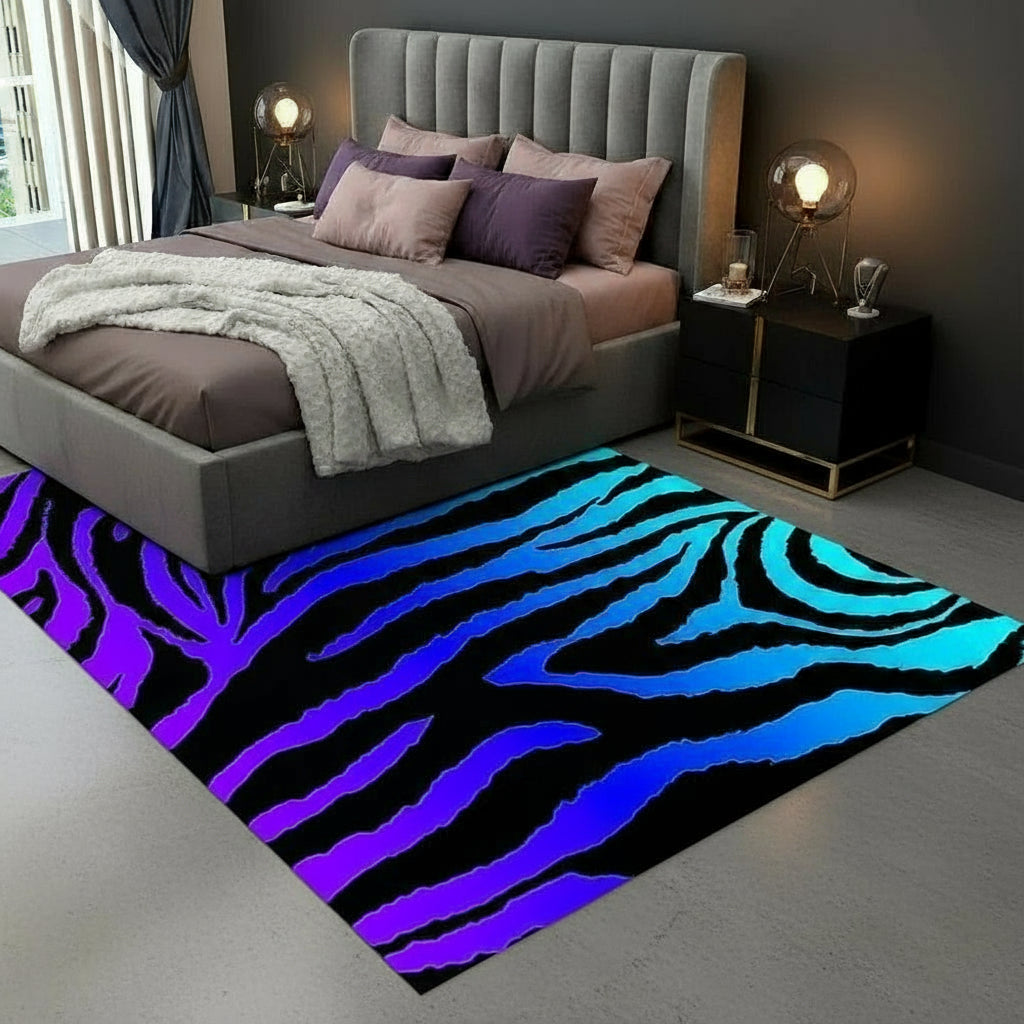 Tapis zébré coloré 3D