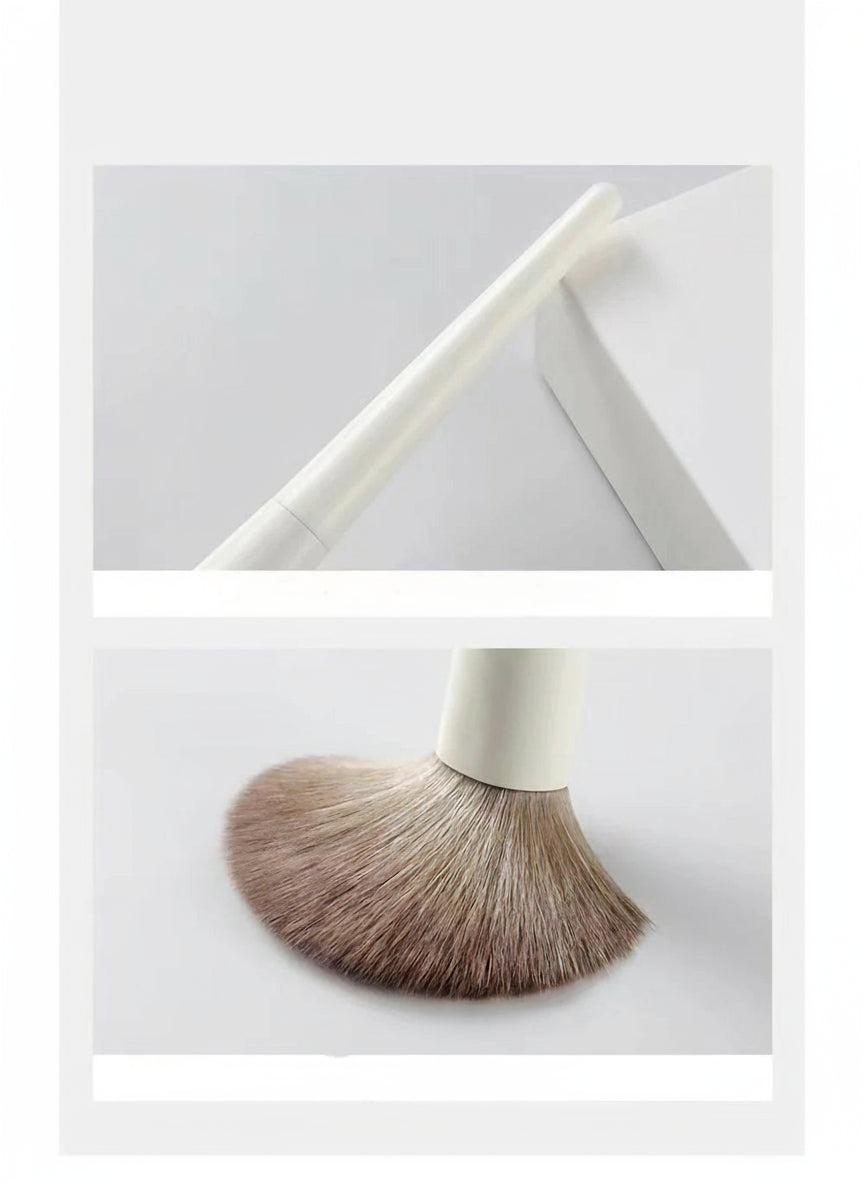 Set Pinceaux de Maquillage Doux – Pinceaux Professionnels pour Fond de Teint, Poudre, Fard à Paupières et Estompe