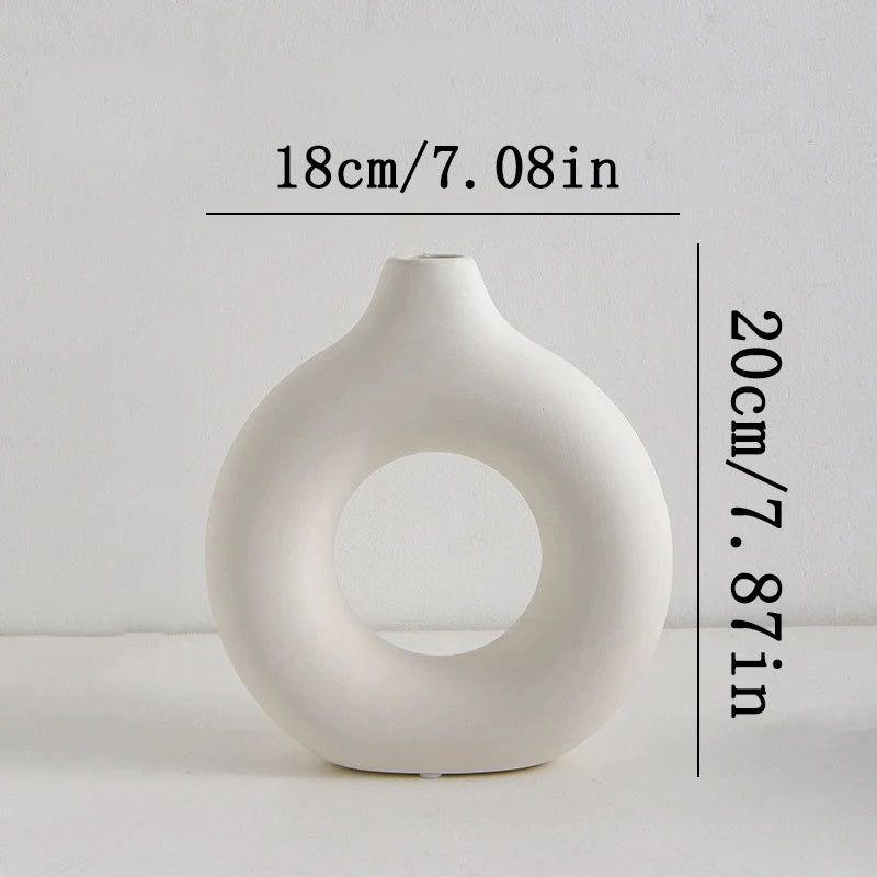 Vase blanc nordique design – Pot à plante en plastique pour déco florale