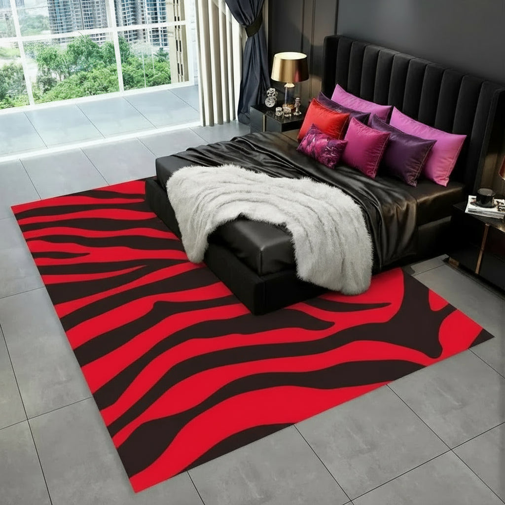 Tapis zébré coloré 3D