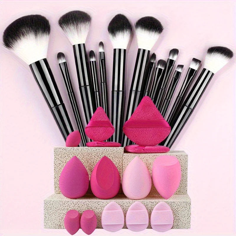 Kit de Pinceaux Maquillage Professionnel 8 à 29 Pièces – Doux & Polyvalents