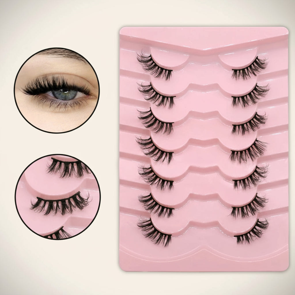 Faux Cils – Effet Wispy & Bande Transparente