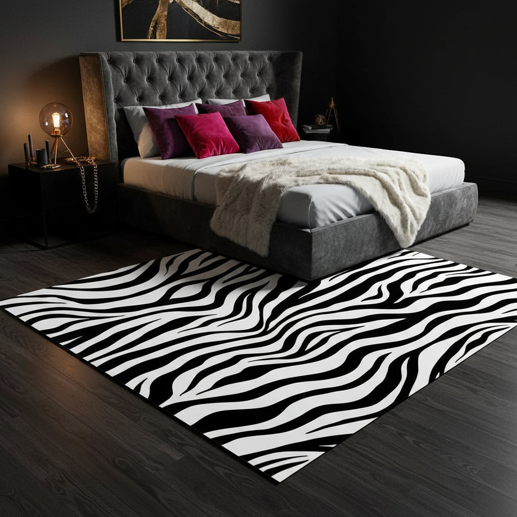 Tapis zébré coloré 3D