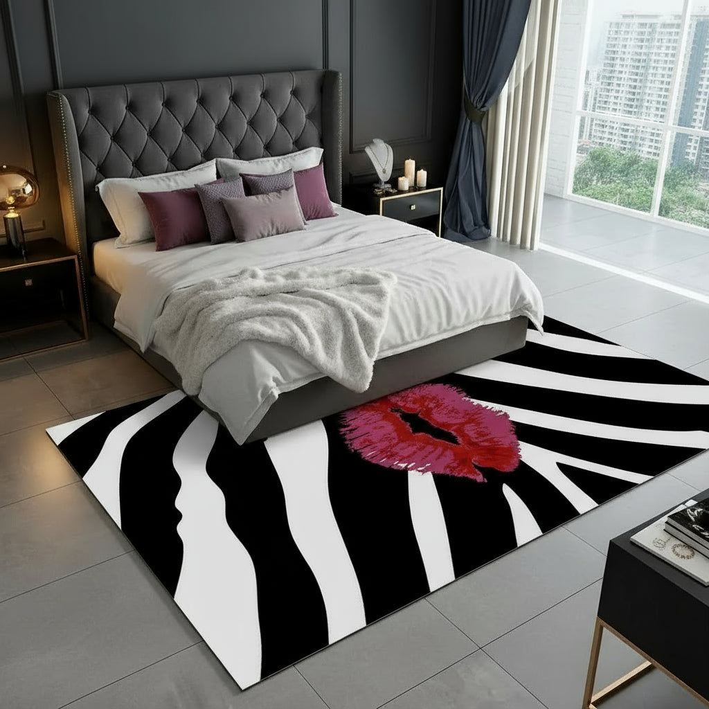 Tapis zébré coloré 3D