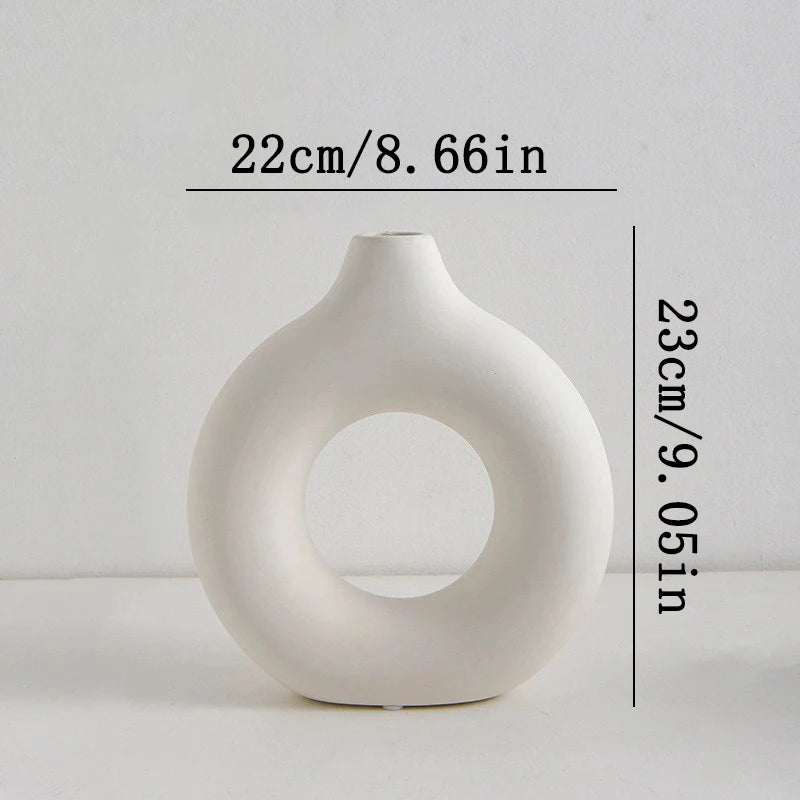 Vase blanc nordique design – Pot à plante en plastique pour déco florale