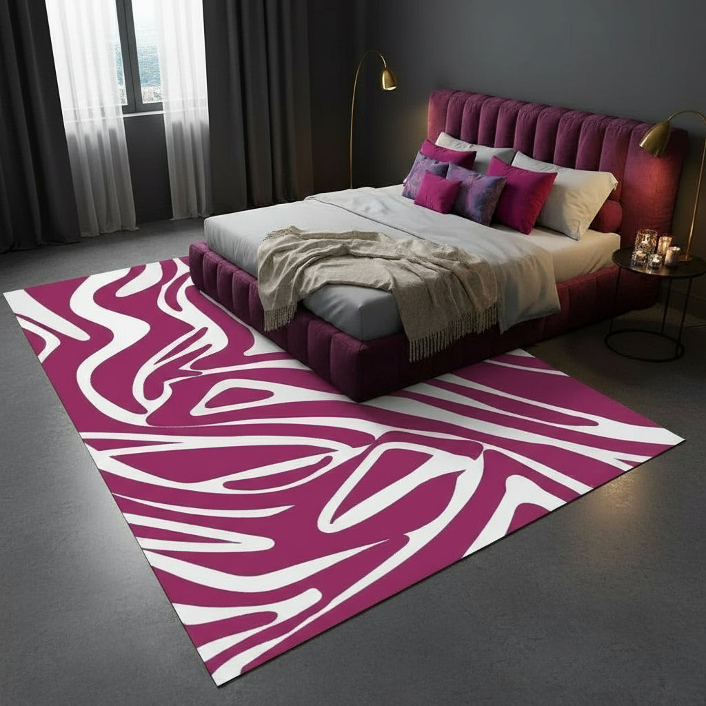 Tapis zébré coloré 3D