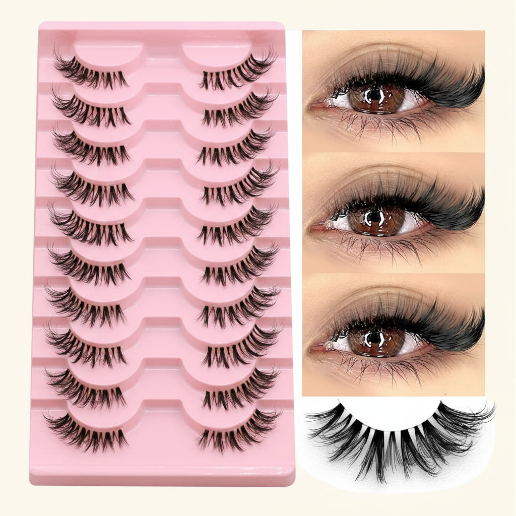 Faux Cils – Effet Wispy & Bande Transparente
