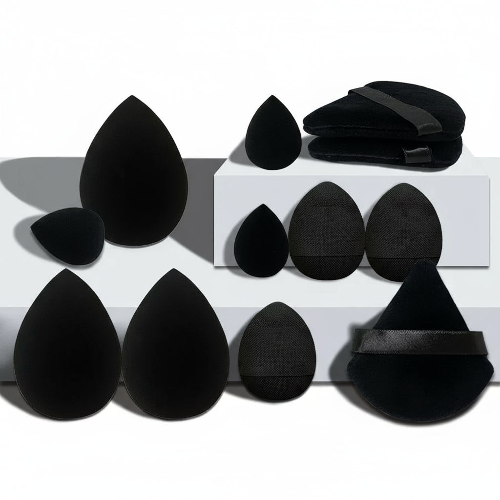 Lot de 12/14 Éponges de Maquillage Professionnelles – Beauty Blender Set Latex-Free, Multi-Usage
