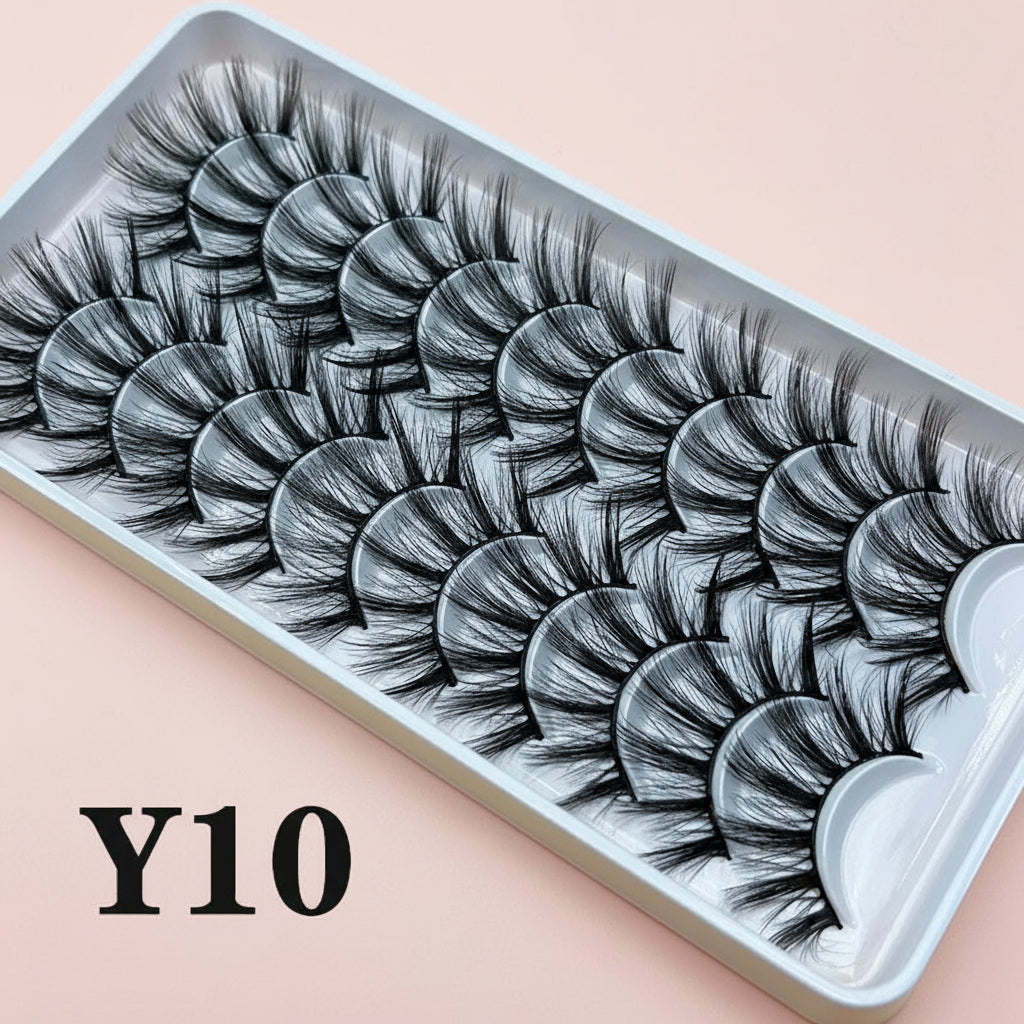 Volume Russe 3D – 10 Paires Effet Fluffy Croisé