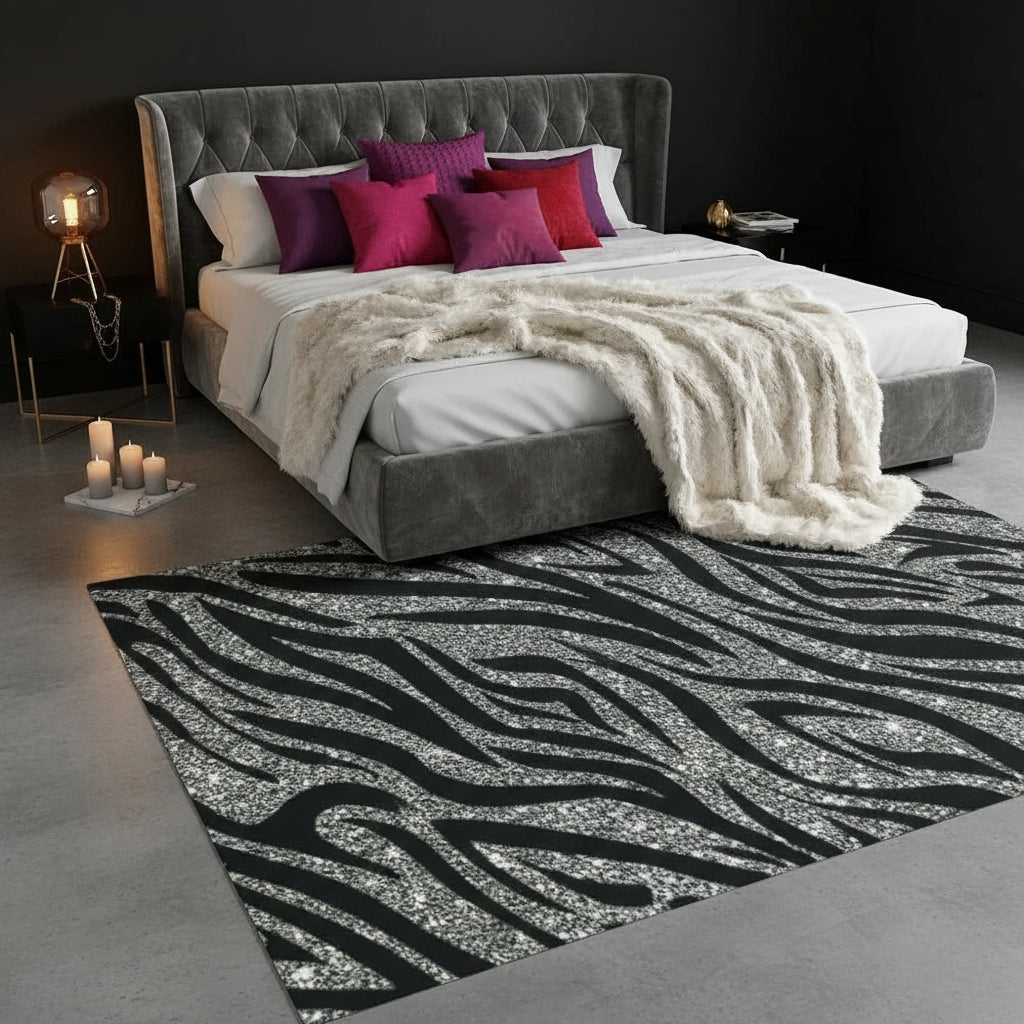 Tapis zébré coloré 3D