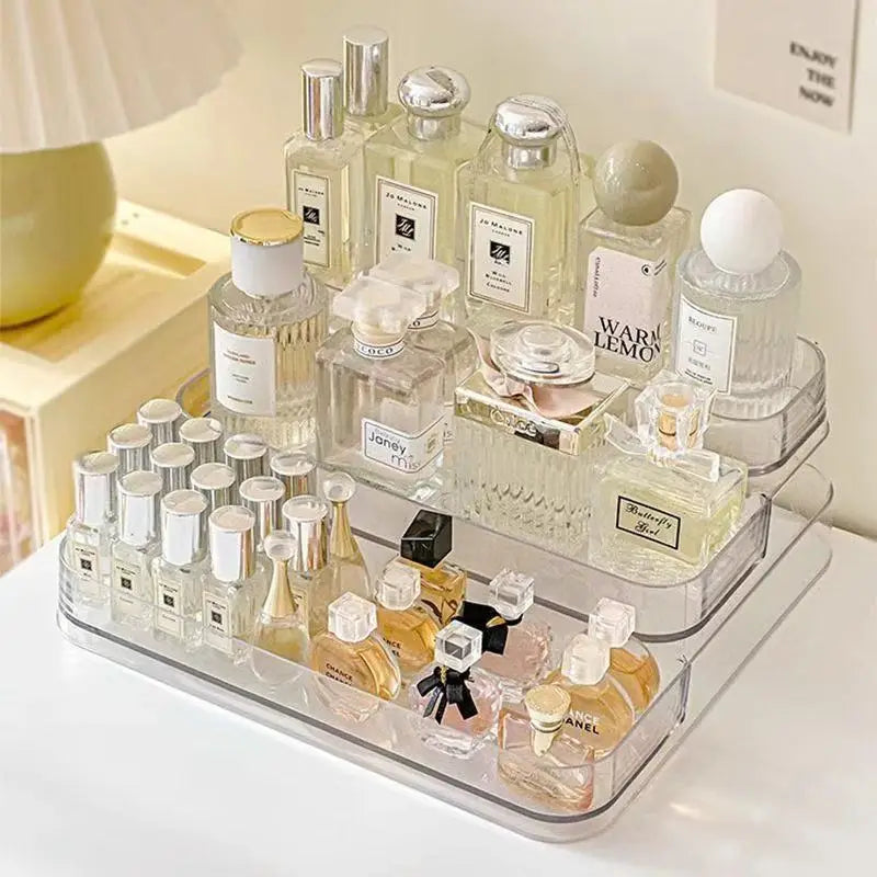 Étagère de Bureau pour Parfums et Cosmétiques – Organisateur d’Angle
