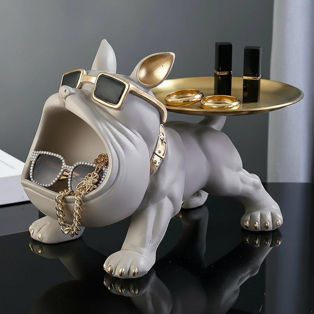 Sculpture Bulldog  – Boîte de rangement clé et décoration design