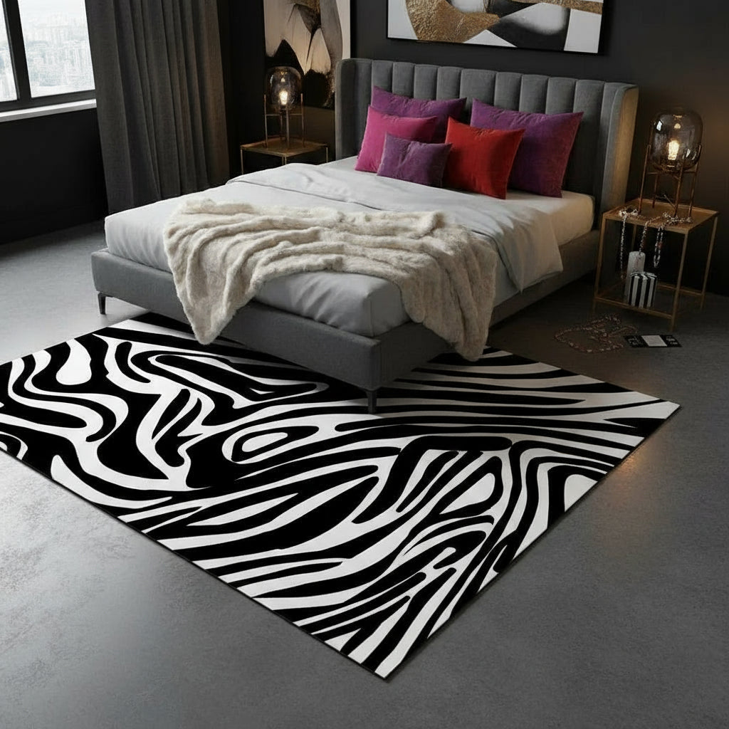 Tapis zébré coloré 3D