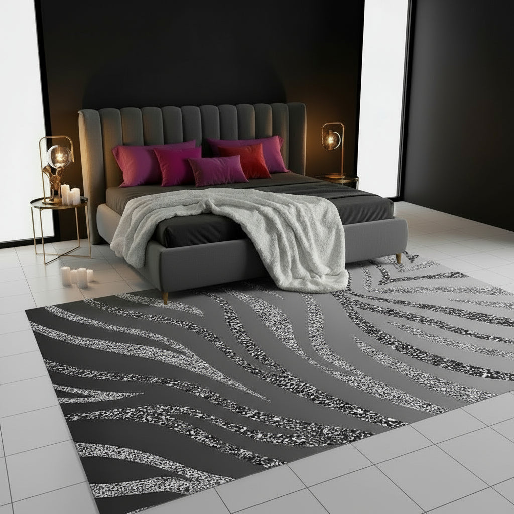 Tapis zébré coloré 3D