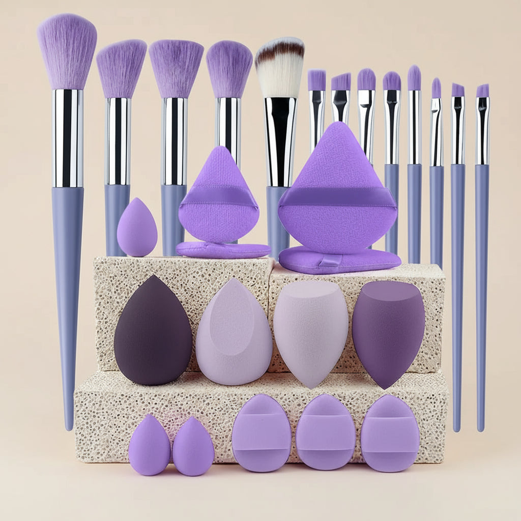 Kit de Pinceaux Maquillage Professionnel 8 à 29 Pièces – Doux & Polyvalents