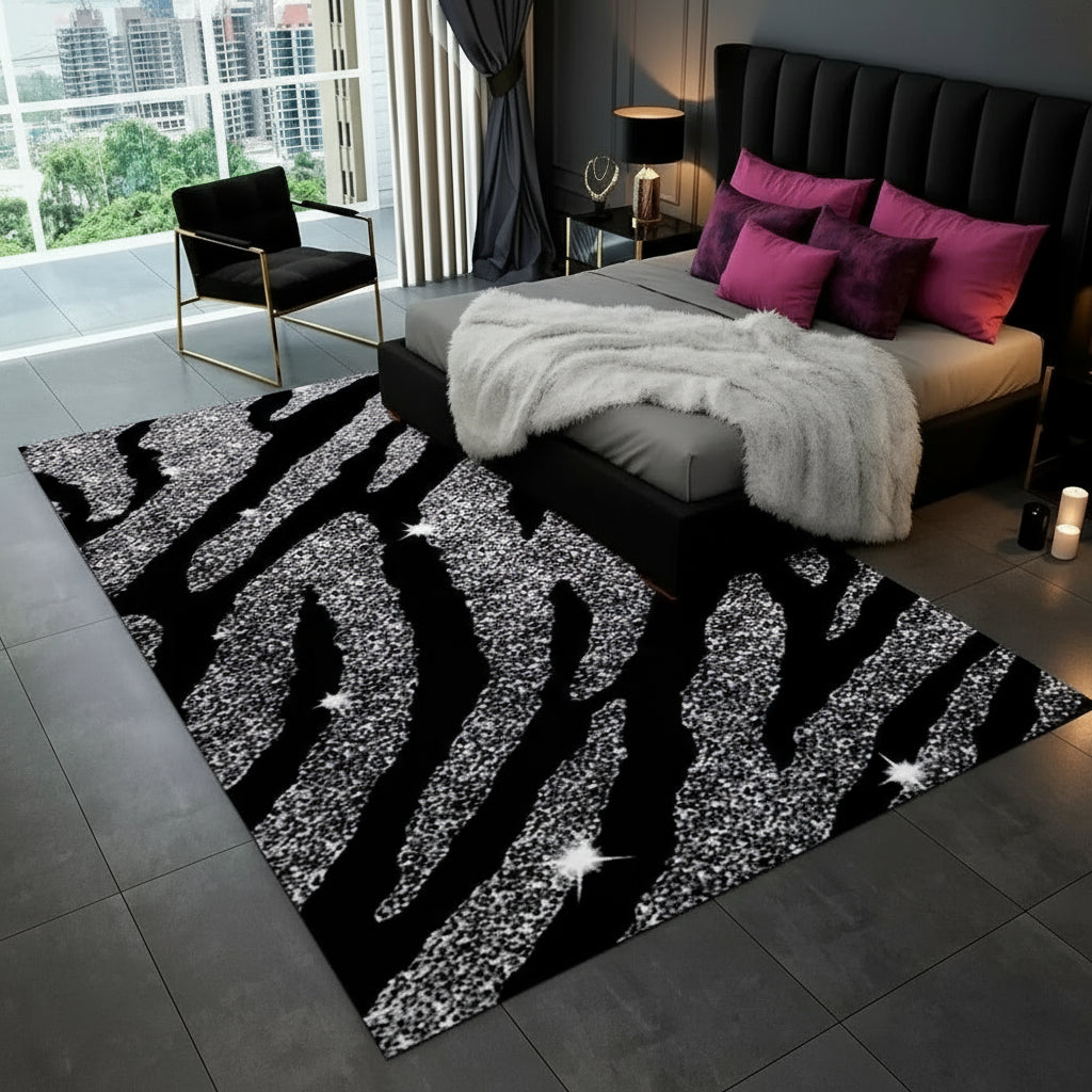 Tapis zébré coloré 3D