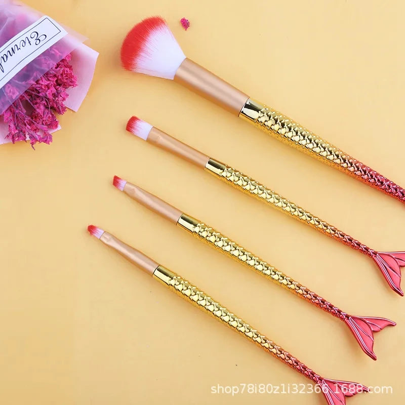 6 Couleurs Dégradées, Pinceaux Doux pour Poudre, Fard, Fond de Teint et Blush