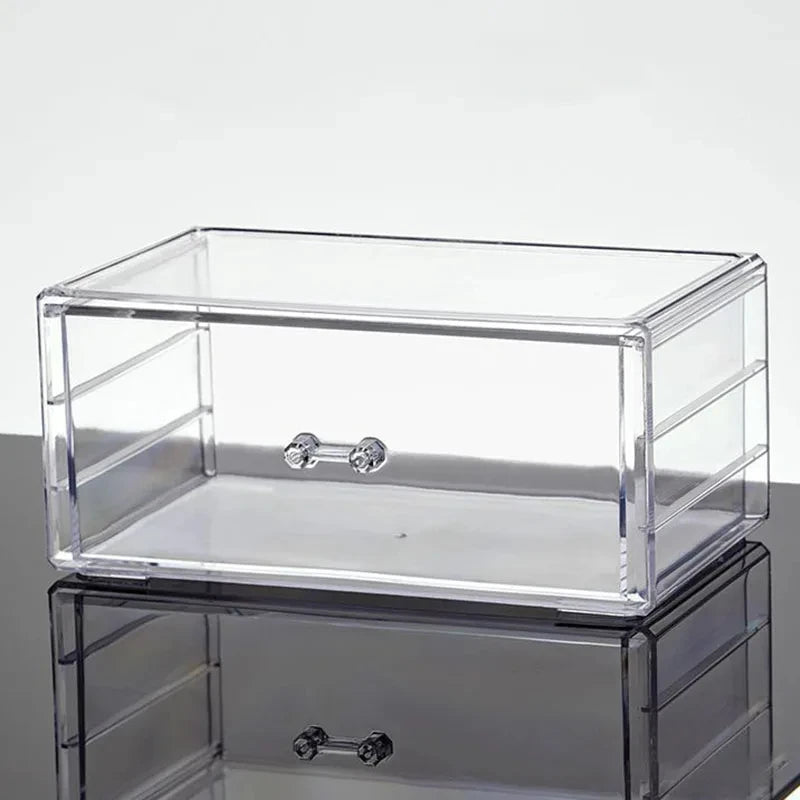 Organisateur Transparent à Tiroirs – Rangement Maquillage, Bijoux et Cosmétiques