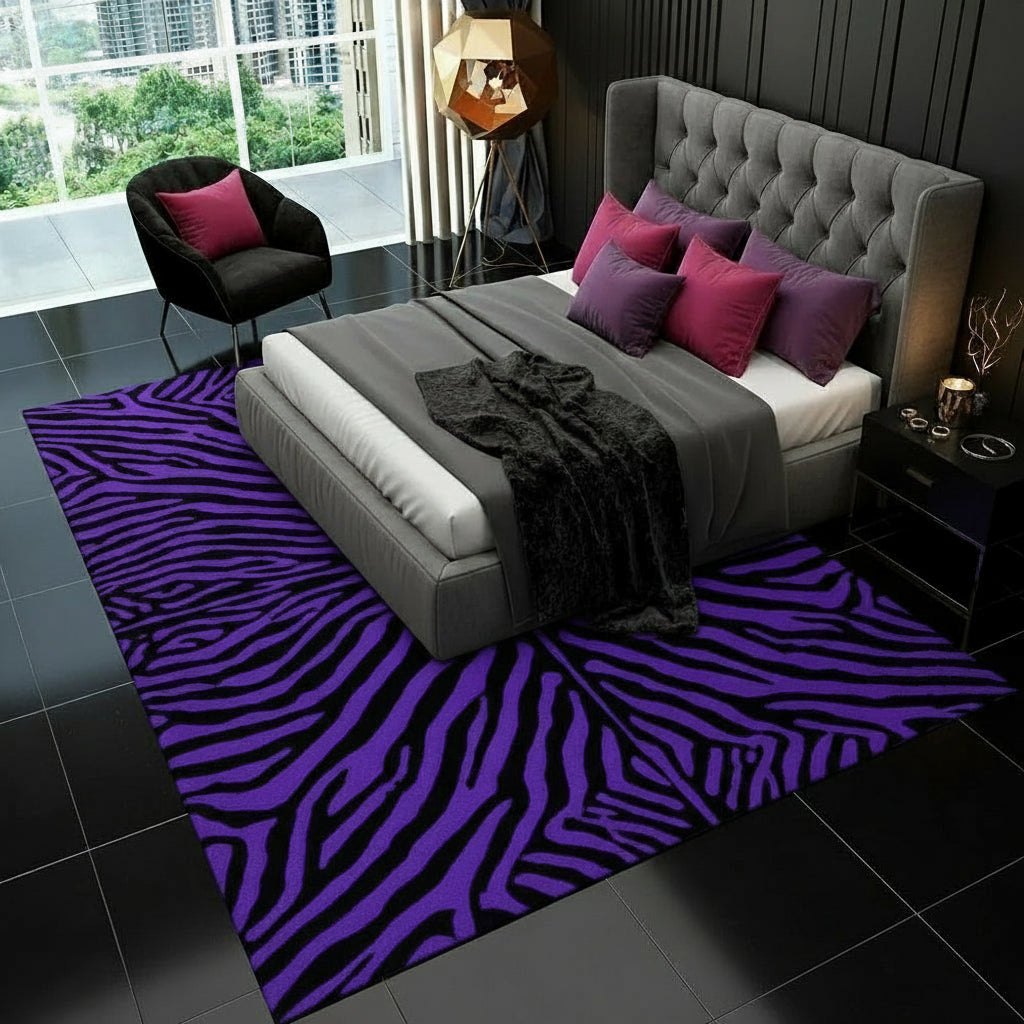 Tapis zébré coloré 3D