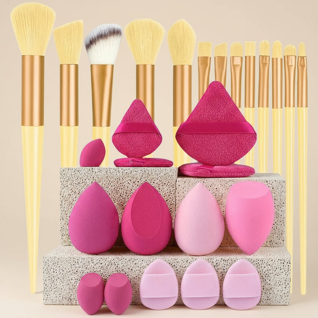 Kit de Pinceaux Maquillage Professionnel 8 à 29 Pièces – Doux & Polyvalents